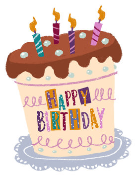 pastel de cumpleaños con felicitacion