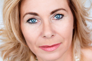Fototapeta premium Portrait of adult blond woman
