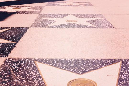 Alley of stars; vintage effect; instagram style. Los Angeles