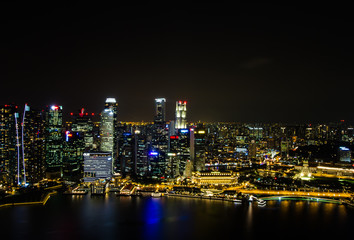 Fototapeta na wymiar Night at Singapore