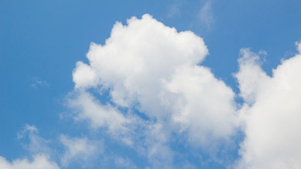 THAILAND - April 16, 2017:Blue sky background with tiny clouds