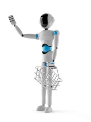 Android with shopping basket