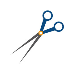 hair scissors icon over white background. vector illustration