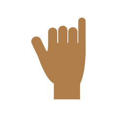 Obraz premium human hand icon over white backgroud. colorful design. vector illustration