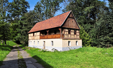 Fototapeta na wymiar Small house with two floors