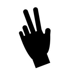 human hand icon over white background. vector illustration