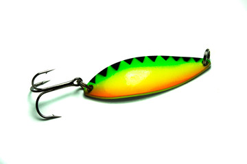 Wobbler for fishing isolated on white background