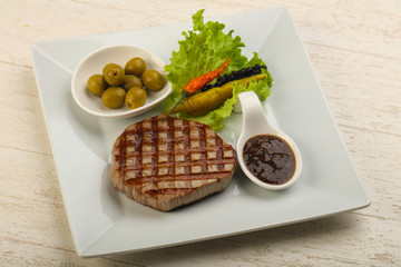Grilled beef steak