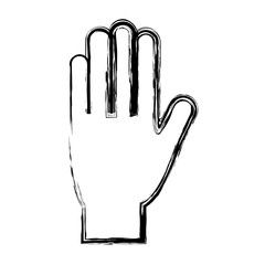 human hand icon over white background. vector illustration