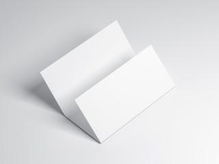 Blank Leaflet Mockup, White sheet of paper, 3d rendering