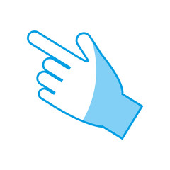 human hand icon over white background. vector illustration