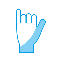 human hand icon over white background. vector illustration