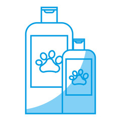 pet shampoo bottles icon over white background. vector illustration
