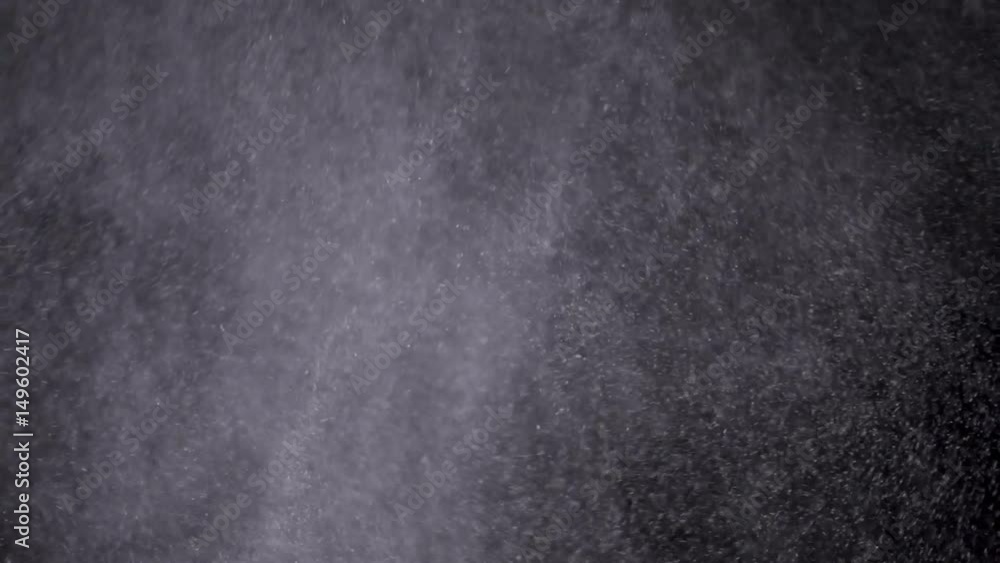 Sticker white powder exploding isolated on black