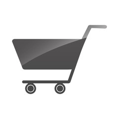 shopping cart icon over white background. vector illustration