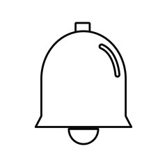 bell icon over white background. vector illustration