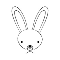 cute rabbit tender character vector illustration design