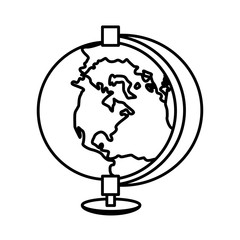 geography tool icon over white background. vector illustration