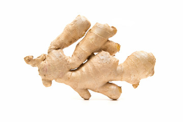 Ginger root isolated on white background