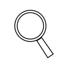 magnifying glass icon over white background. vector illustration