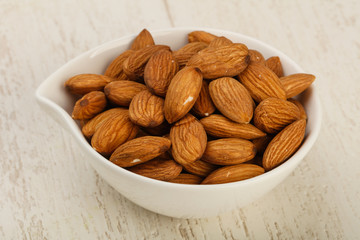 Almond in the bowl