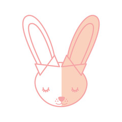 cute rabbit tender character vector illustration design