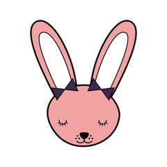 cute rabbit tender character vector illustration design