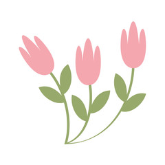 cute garden flower decorative icon vector illustration design