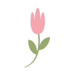 cute garden flower decorative icon vector illustration design