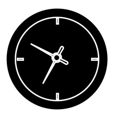 wall clock icon over white background. vector illustration
