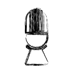 microphone icon over white background. vector illustration