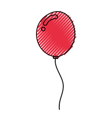 Decorative party balloon air vector illustration design