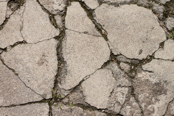 Broken cement floor for texture and background.