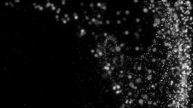 Overlay background. Exploding particles, flying fragments in different directions, twisting white dots. Smashing glass. You can use different types of overlay and get great effects.