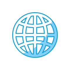 global sphere icon over white background. vector illustration