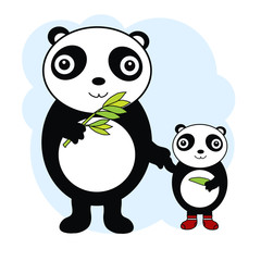 Панда и малыш