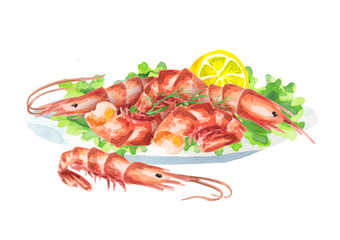 Plate of shrimp