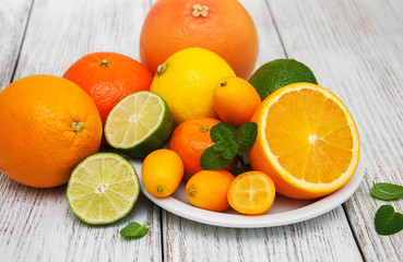 Fresh citrus fruits