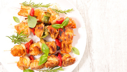 grilled meat skewer