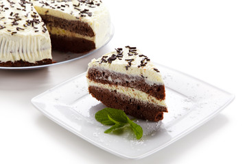 Chocolate cake with icing