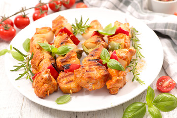 grilled meat skewer