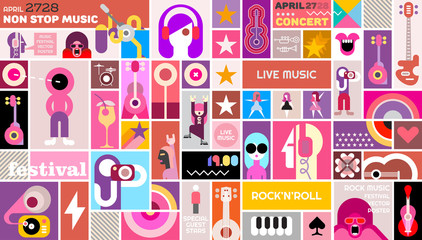 Rock Festival poster template design
