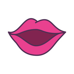 sexy female lips icon vector illustration design
