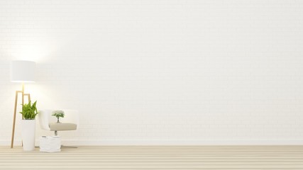 The Inerior Relax space in condominium - 3d rendering