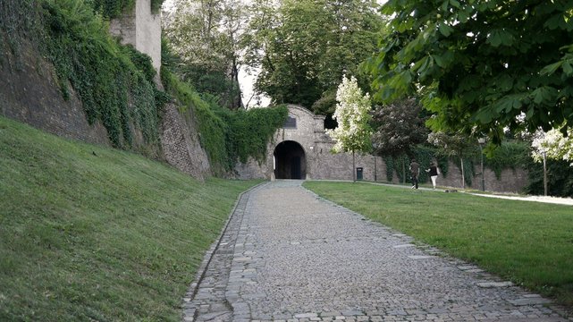 Main gate to Spilberk castle in Brno