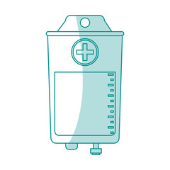 blue silhouette shading image bag for blood donation vector illustration