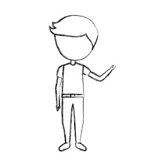 cute little boy character vector illustration design