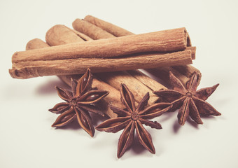 Warming spices - cinnamon, star anise.