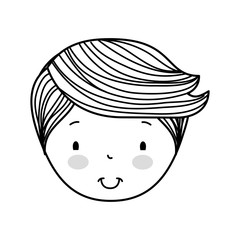 cute little boy character vector illustration design