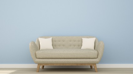 The Interior Relax space in condominium - 3d rendering